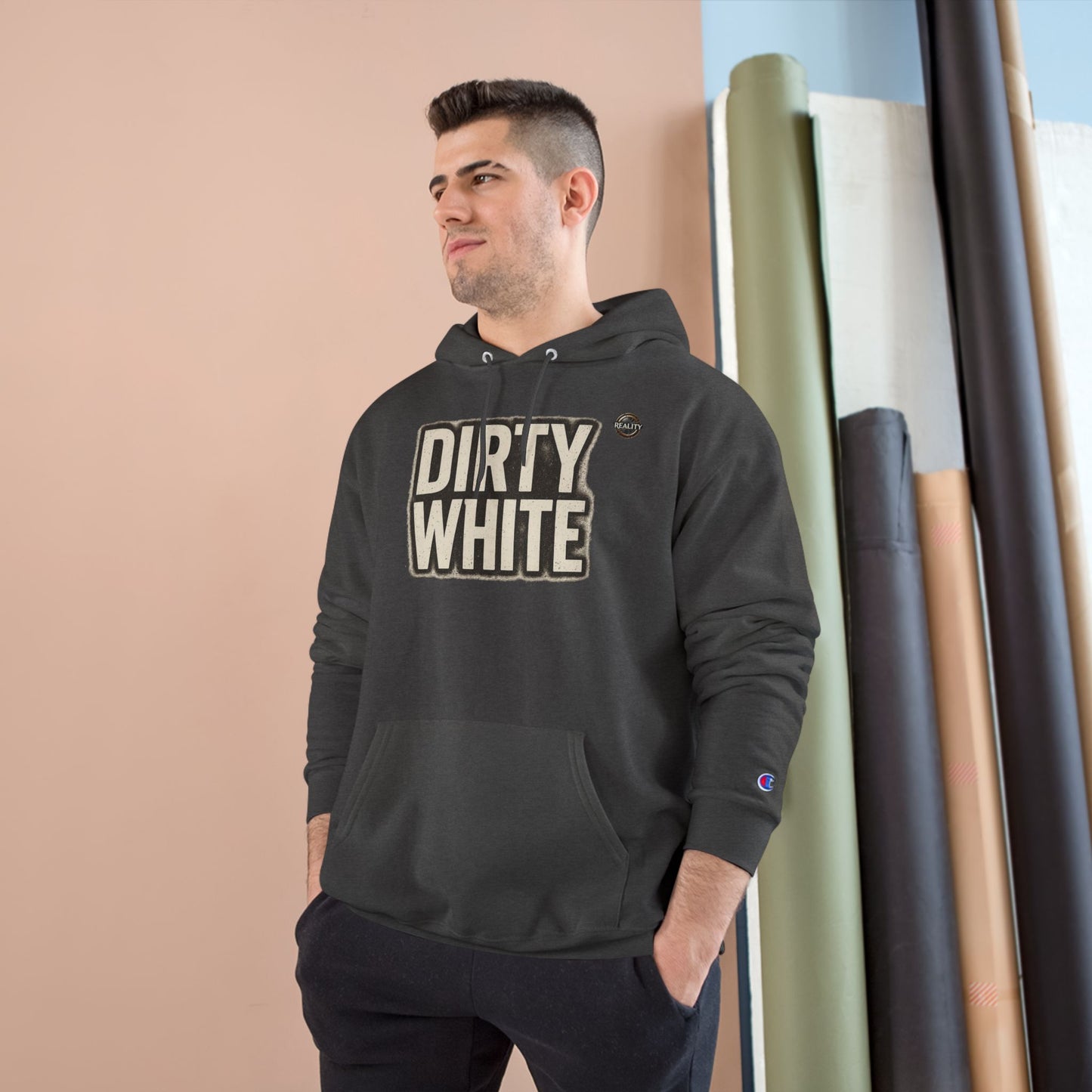 Reality x Champion "Dirty White" Hoodie