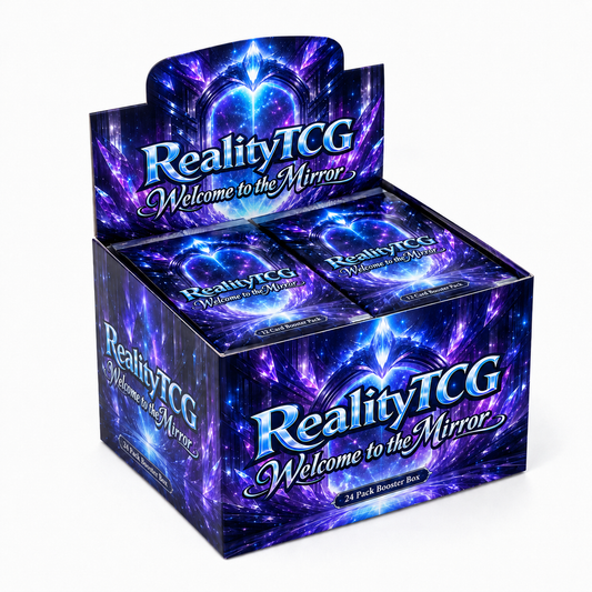 Reality TCG: Welcome to the Mirror — Alpha Booster Box | 24 Packs | 9 Cards Per Pack | 216 Cards Total | Pre-Order 9/11/2026