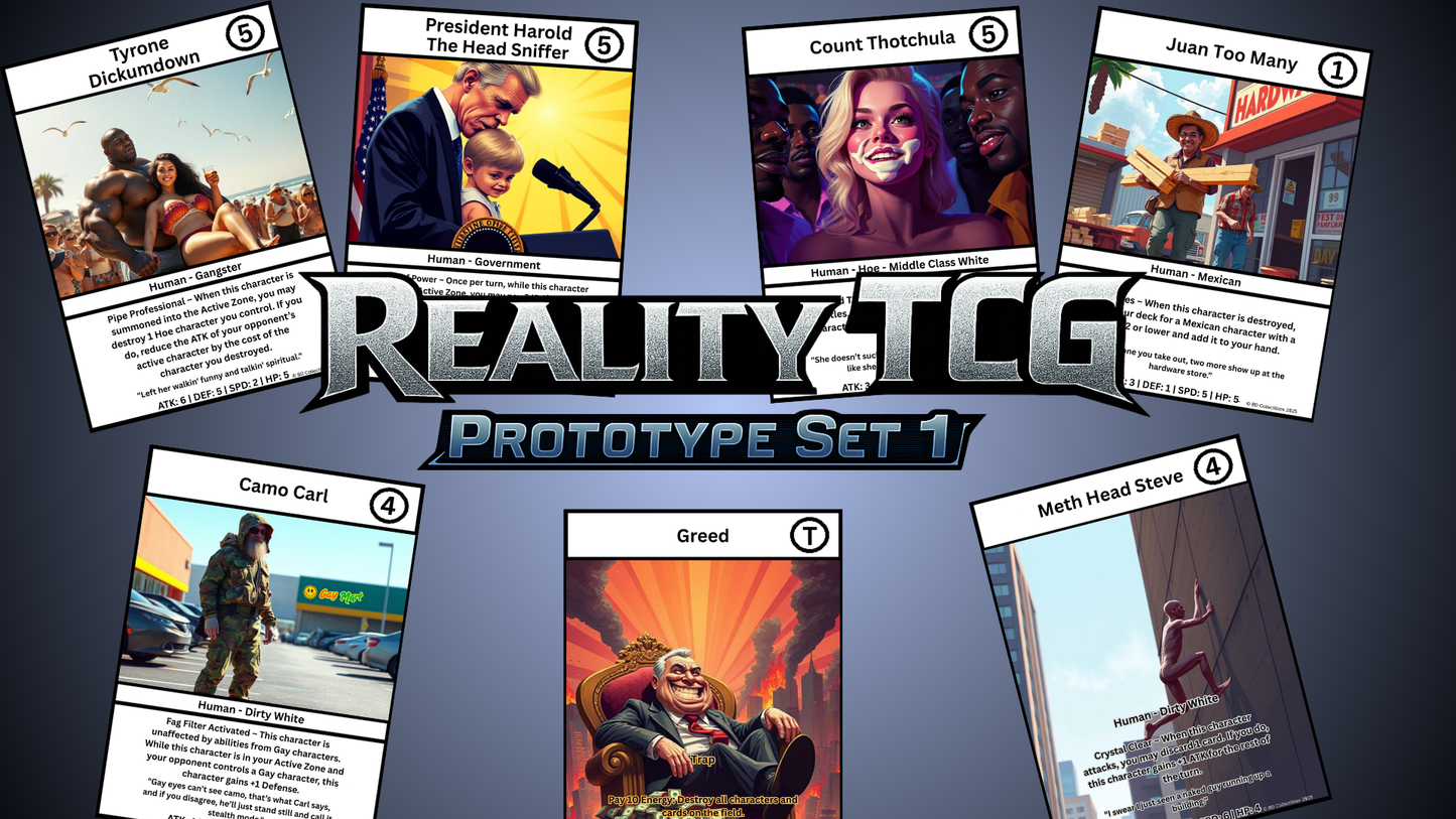 Reality TCG — Prototype Set 1 225-Card Complete Set (Limited to 50 Copies)